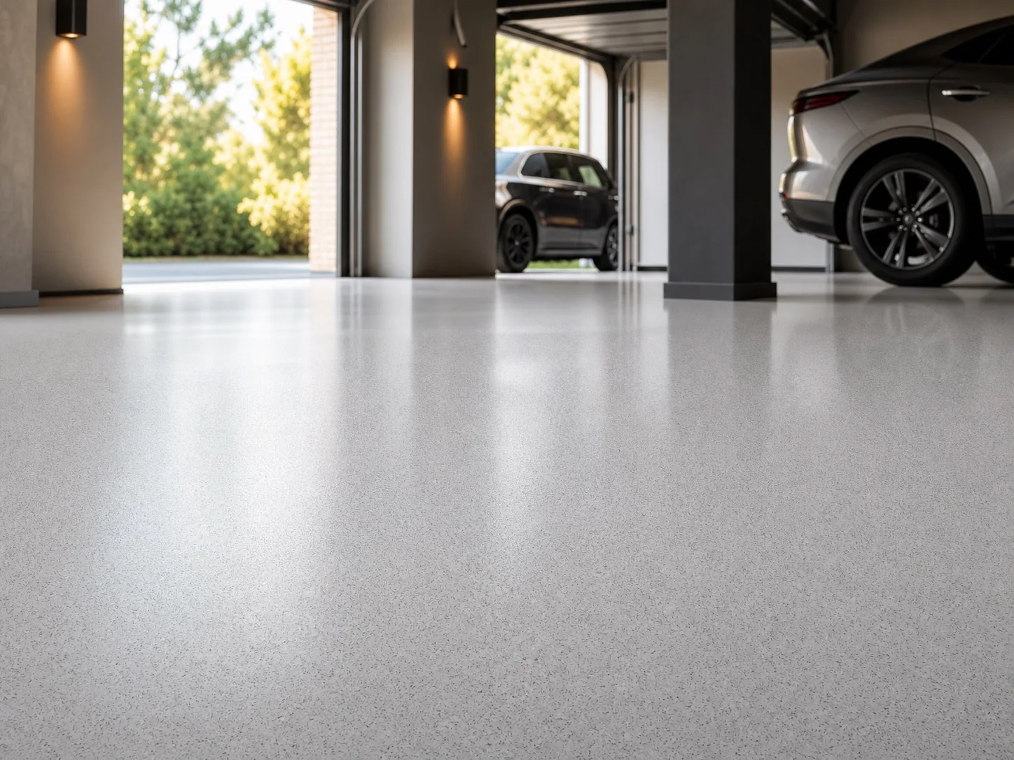 Pardoseală Liquid Stone într-un interior contemporan